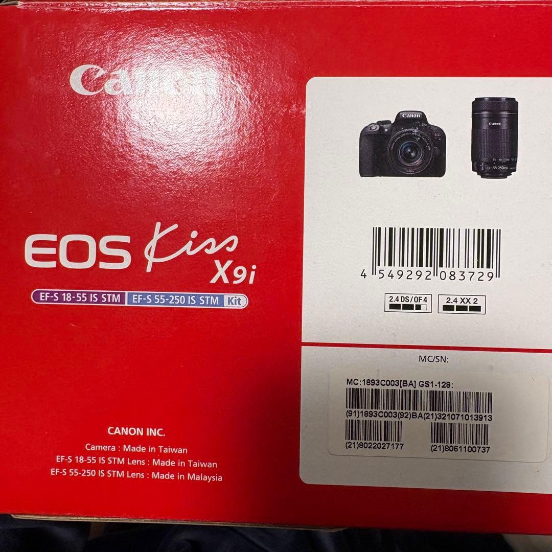 CanonEOSKissX9i ダブルズームキット 買い足したグッズ 箱あり