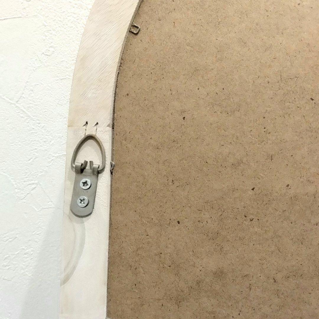 窓枠 窓風 ミラー 鏡 アンティーク調 シャビー 特大 大型 80×50cm