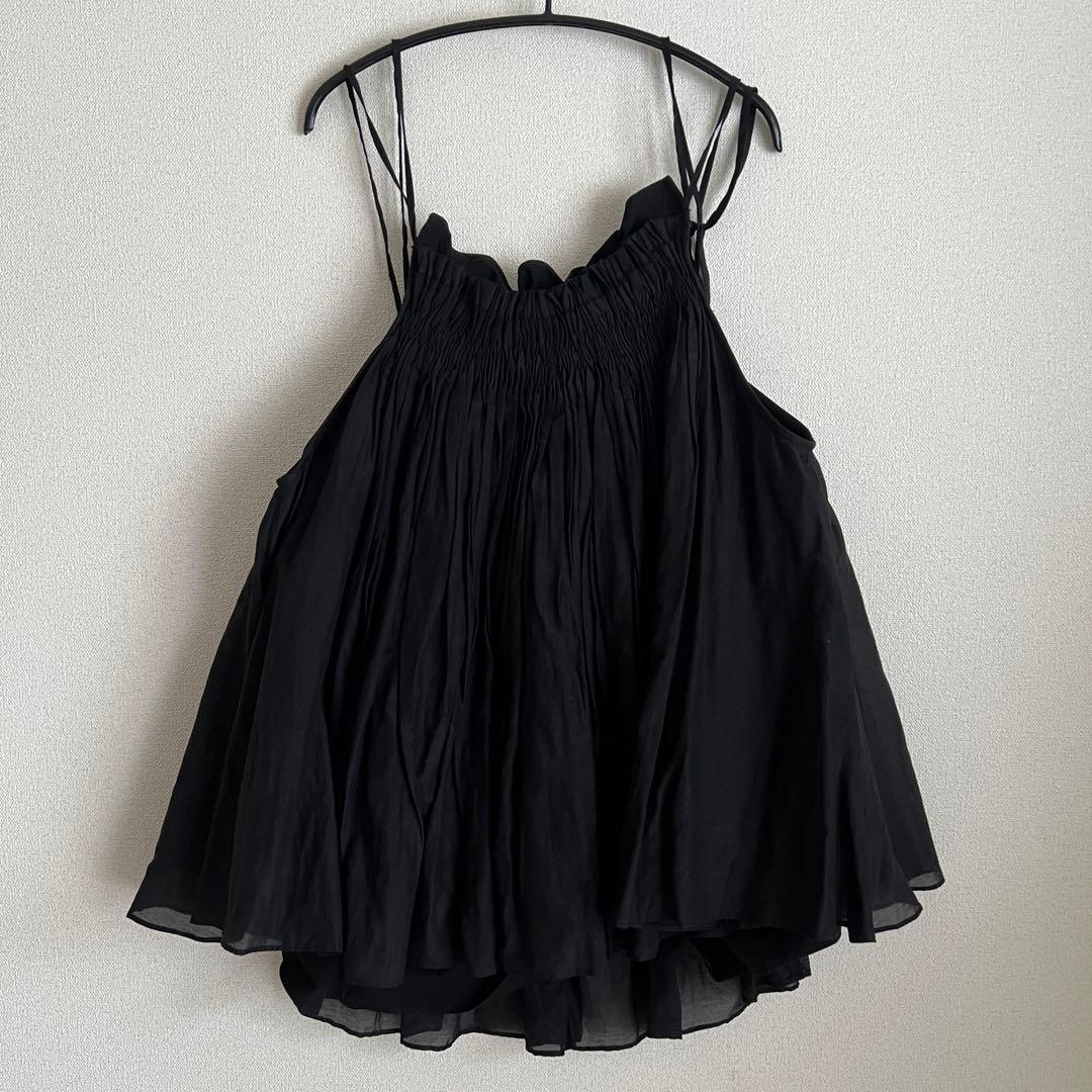 curensology コットンシルクギャザーキャミソール