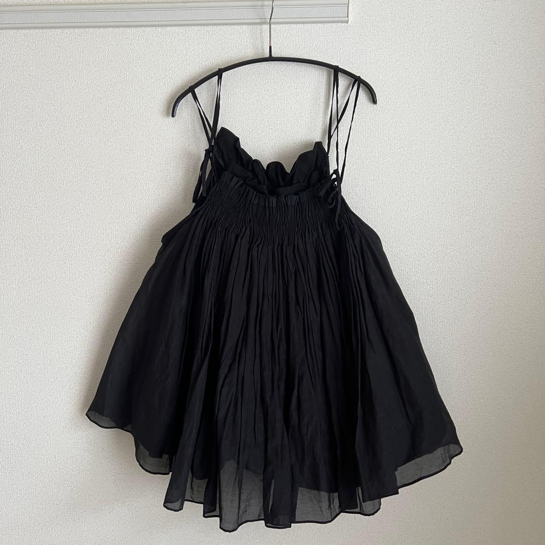 curensology コットンシルクギャザーキャミソール