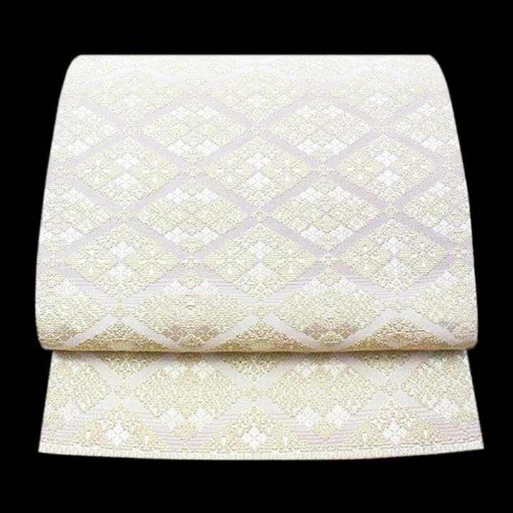 【三越】お誂え　上品に華やぐ【有職文様】　～幸菱・さいわいびし～　美品の袋帯です