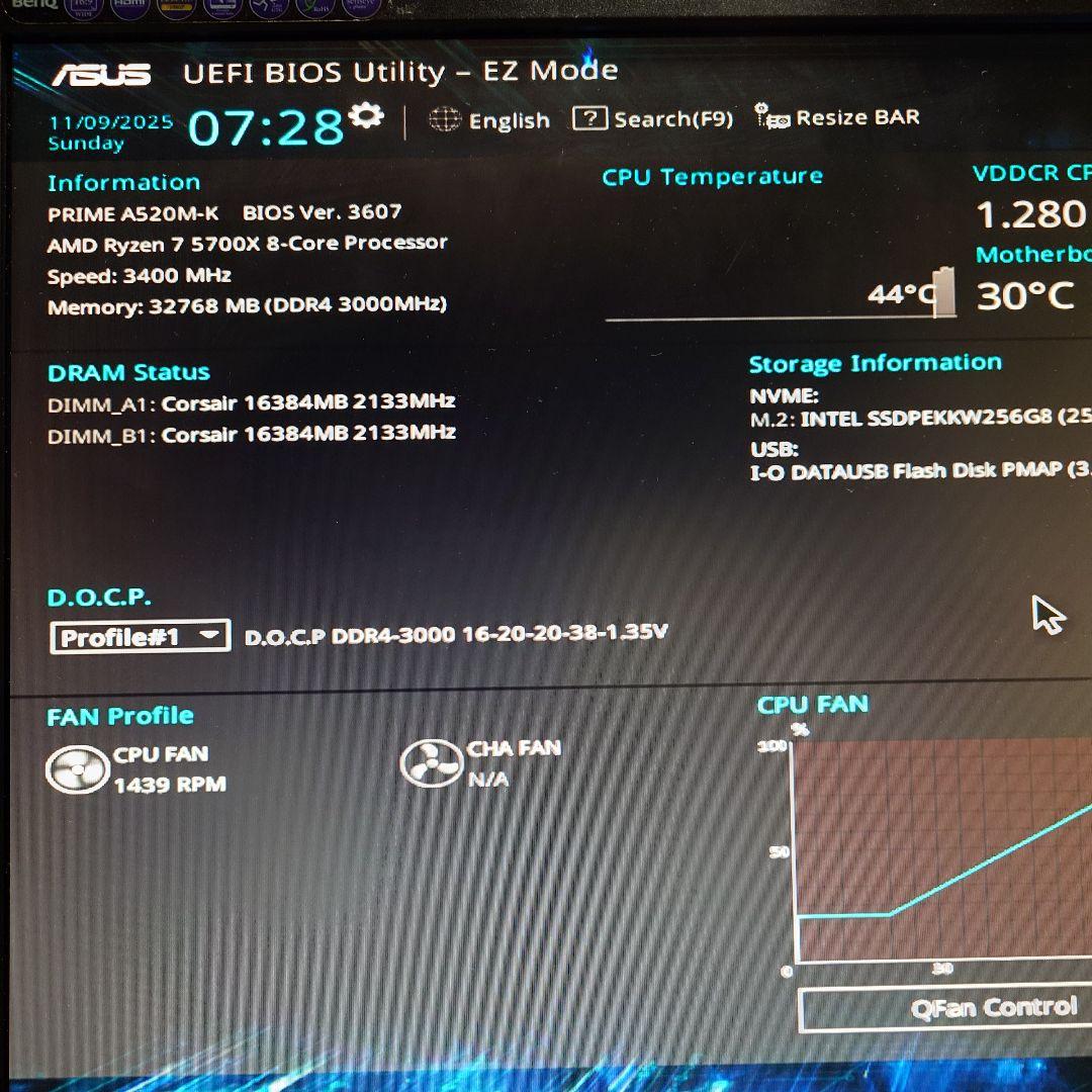 Corsair RGB DDR4 16×2 32GB 3000MHz　動作確認済
