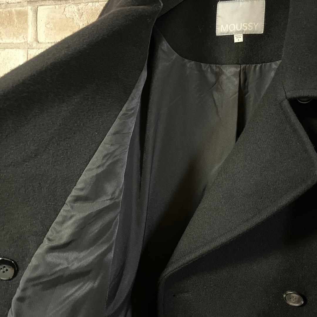 MOUSSY DOUBLE BREASTED MID コート