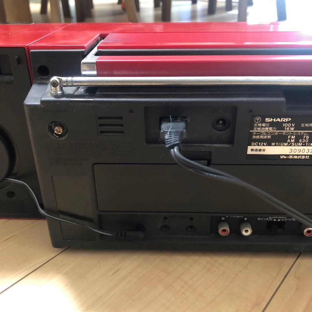 (K) 美品　SHARP　シャープ　ラジカセ　QT-P8R　赤