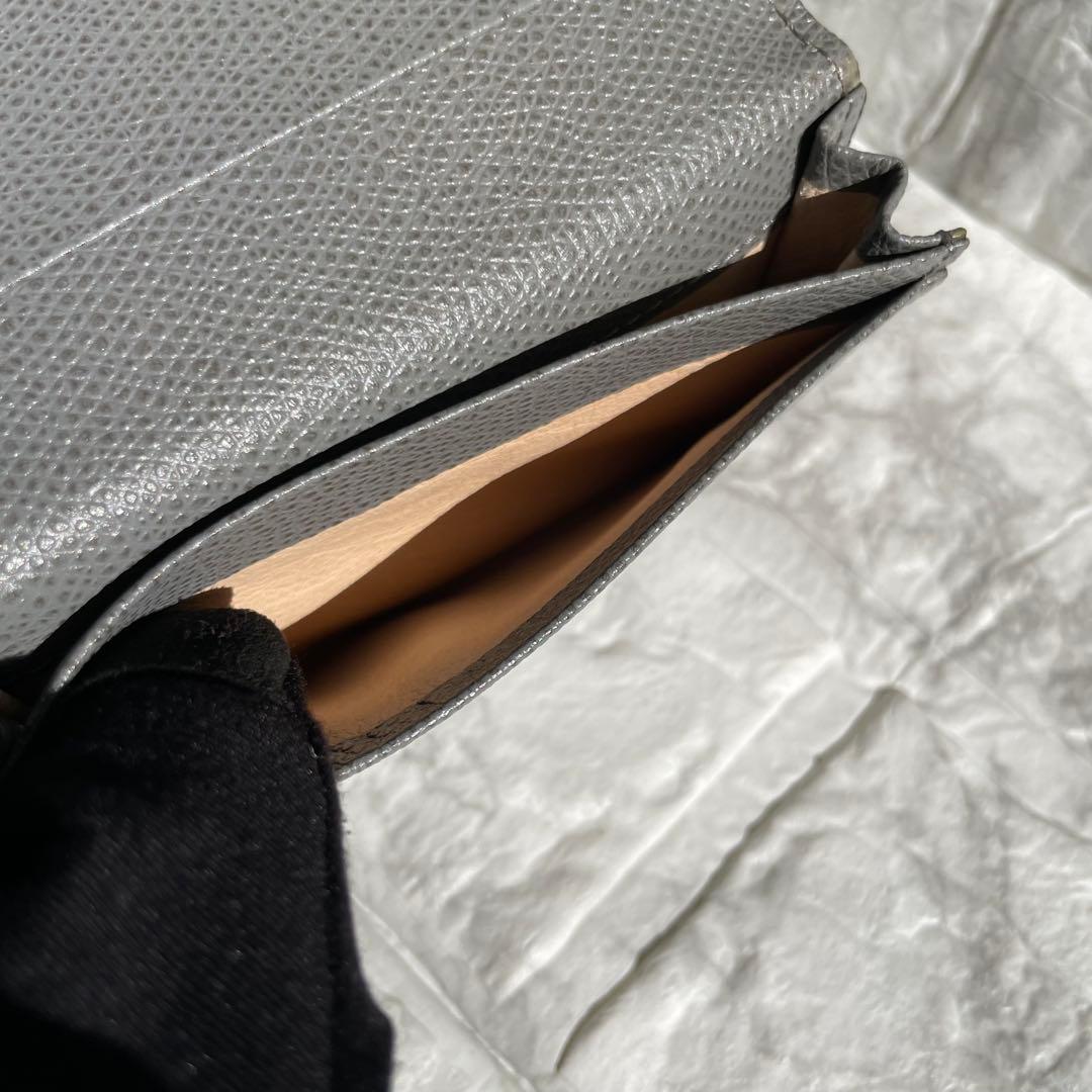 【未使用】Epoi シキ レザー 名刺入れ タッセル付き あくいろ グレー