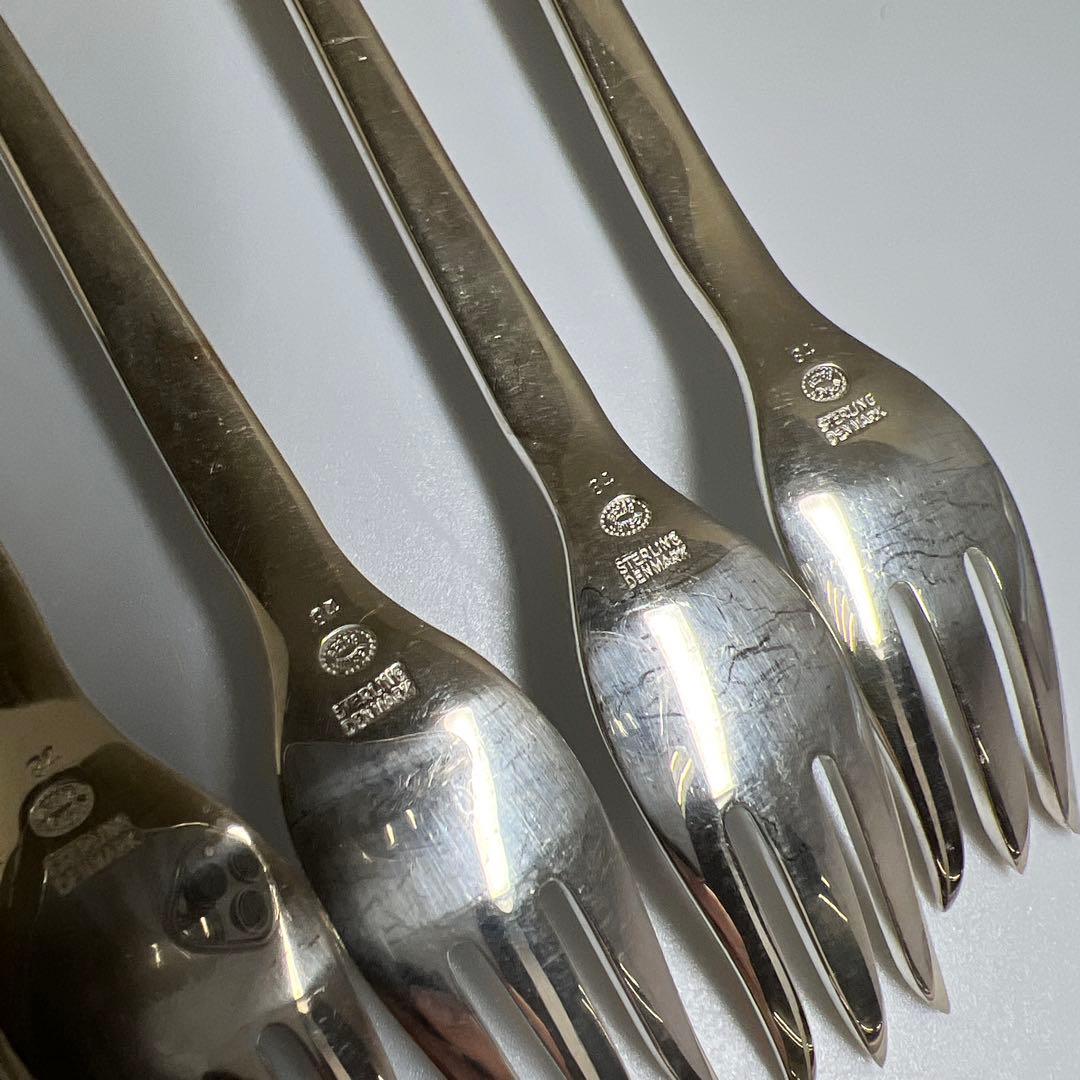 ジョージジェンセン　激レアブロッサムsterling925 デザートフォーク6本