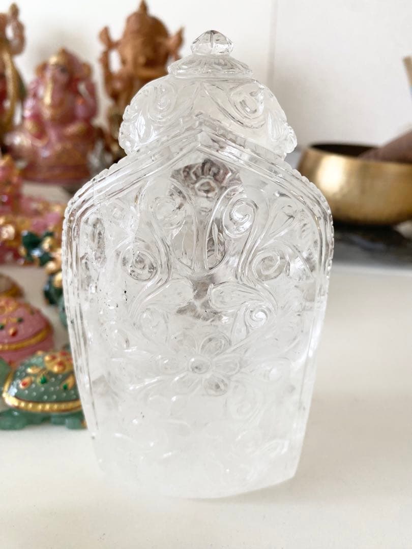 ヒマラヤ水晶ガネーシャ彫刻置物