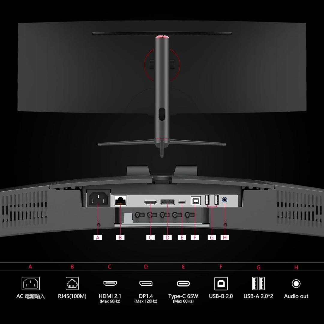 INNOCN 49インチ ウルトラワイド曲面モニター　本体