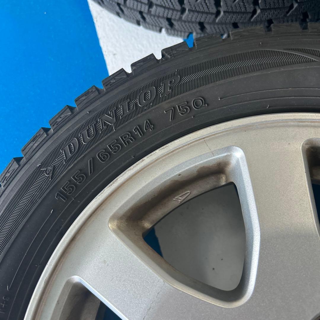 ダイハツ純正アルミホイール１４インチスタッドレスタイヤ４本セット送料込