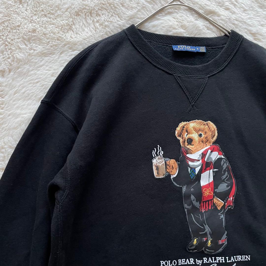 ポロラルフローレン　M ポロベアスウェット　トレーナー　 ココア　ラルフズ　黒