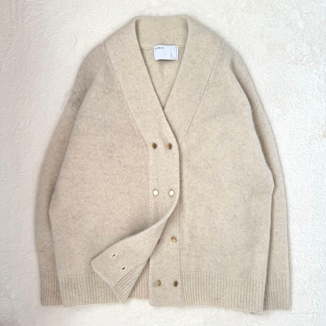 24AW NOBLE ヤク ダブルボタンニットカーディガン 金ボタン