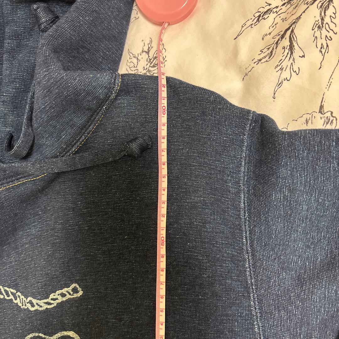 ウマッコちゃんプリントの908裏毛フーディ（インディゴ 重）