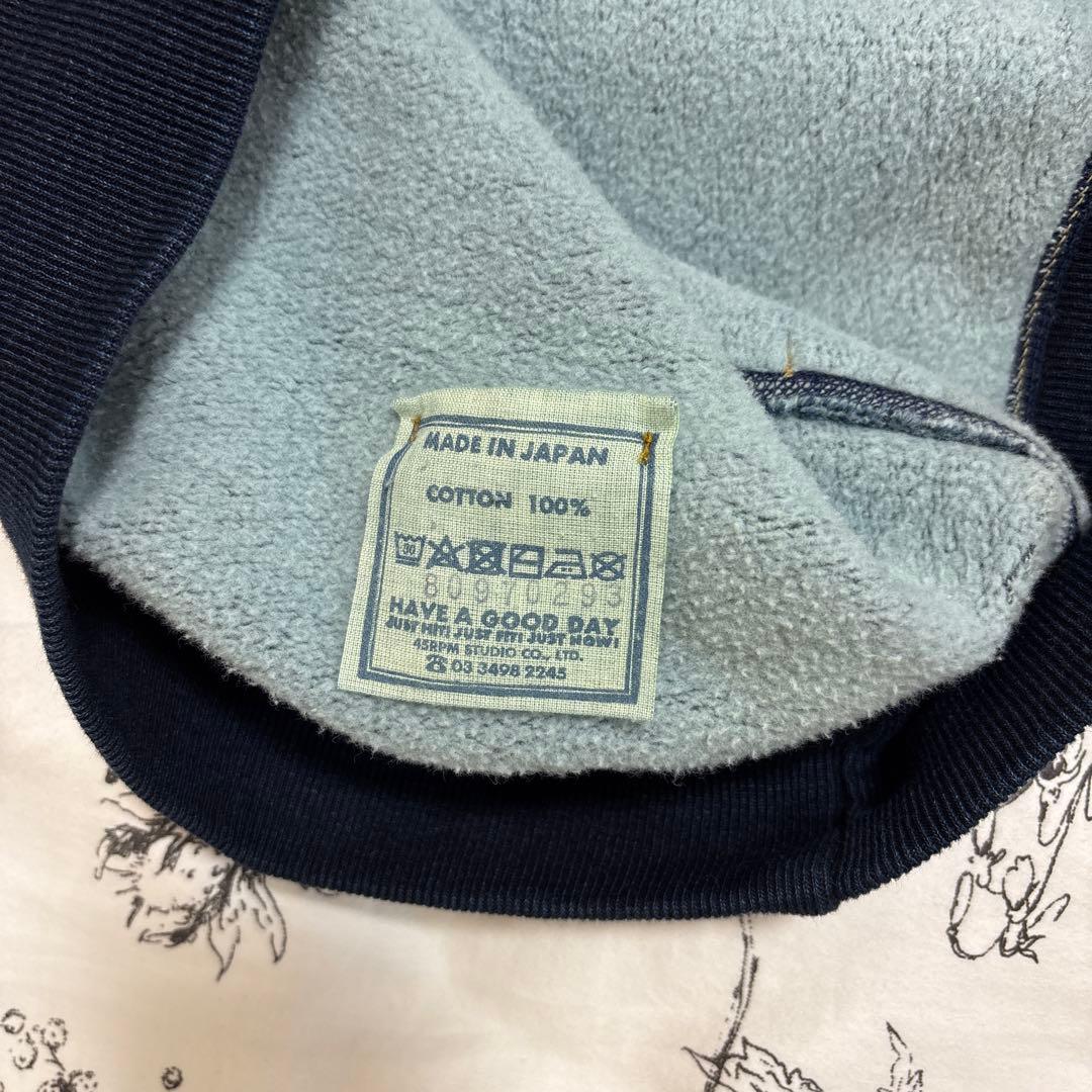 ウマッコちゃんプリントの908裏毛フーディ（インディゴ 重）