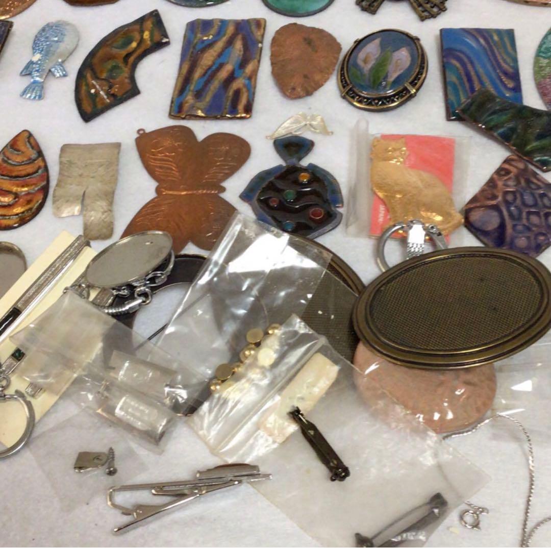 七宝焼き　アクセサリー　バッジ　ネックレス　ハンドメイド