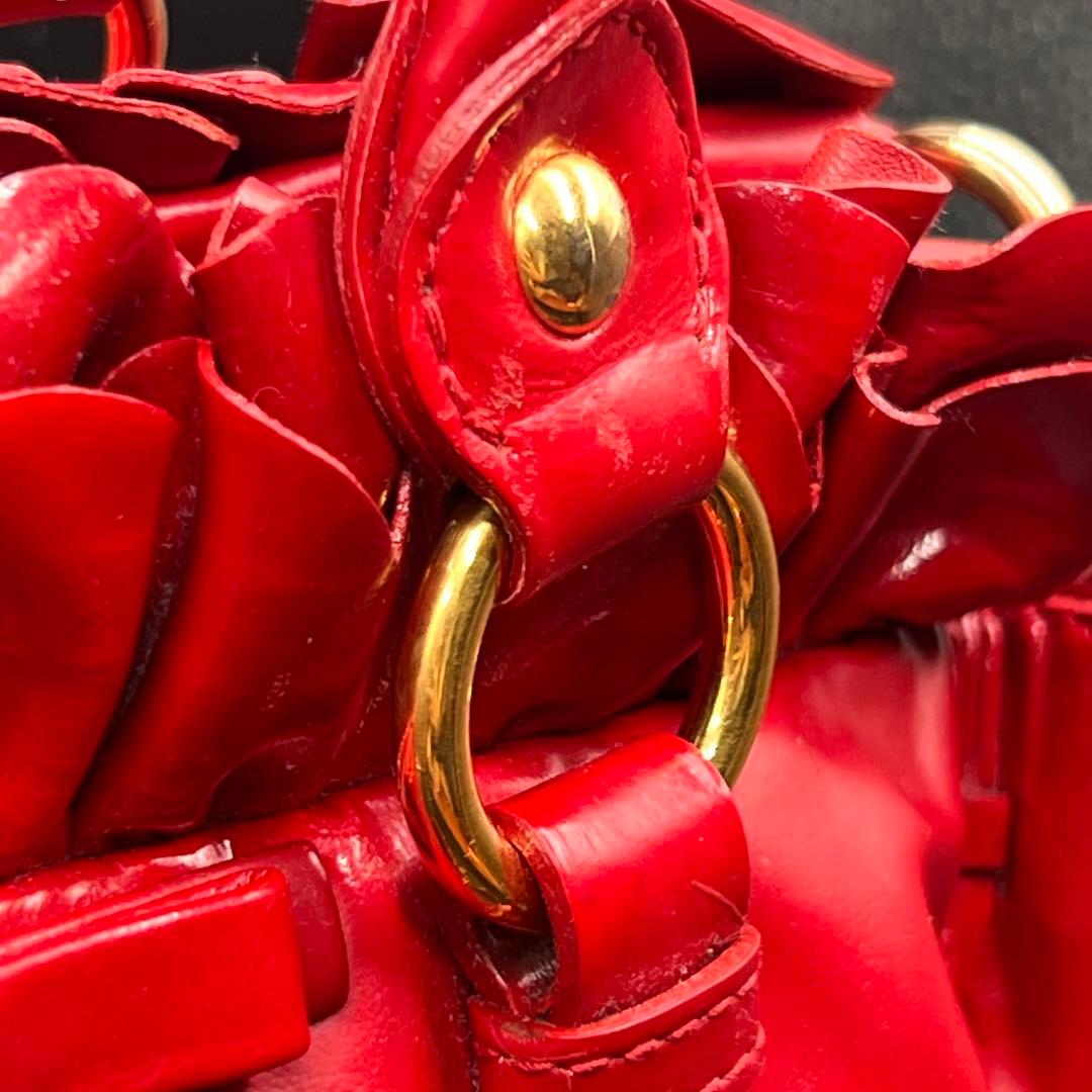 【美品】Miu Miu 2WAY Vitello Lux Y2K バッグ 赤