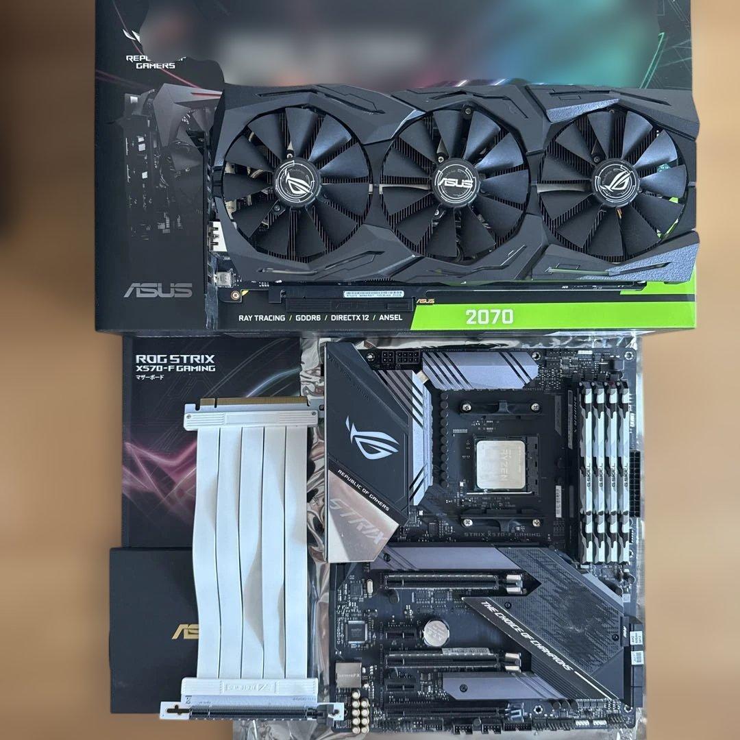 グラフィックボード・グラボ・ビデオカード ASUS ROG Strix RTX2070/X570F/Ryzen93900X