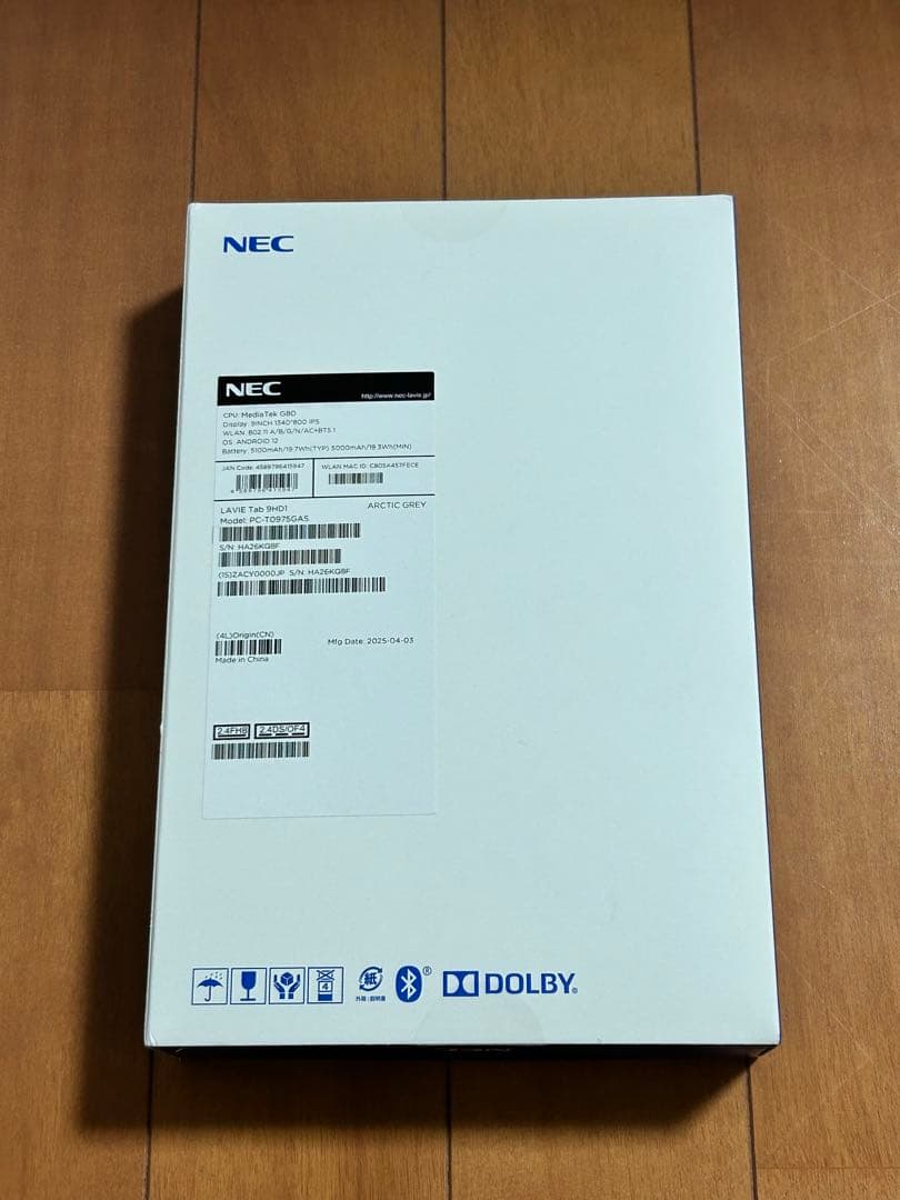 【開封済未使用】Androidタブレット LAVIE T0975