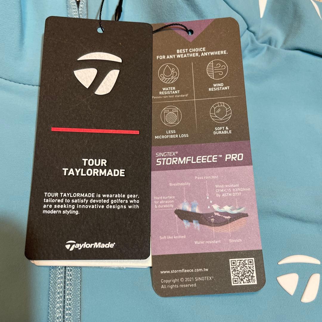 テーラーメイド　ゴルフウェア　ウィンドジャケット　ブルゾン　ライトブルー　O