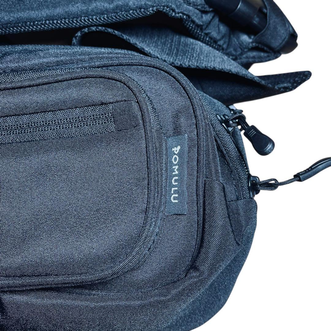 【極美品】POMULU 2WAY ヒップシート 抱っこ補助バッグ 黒