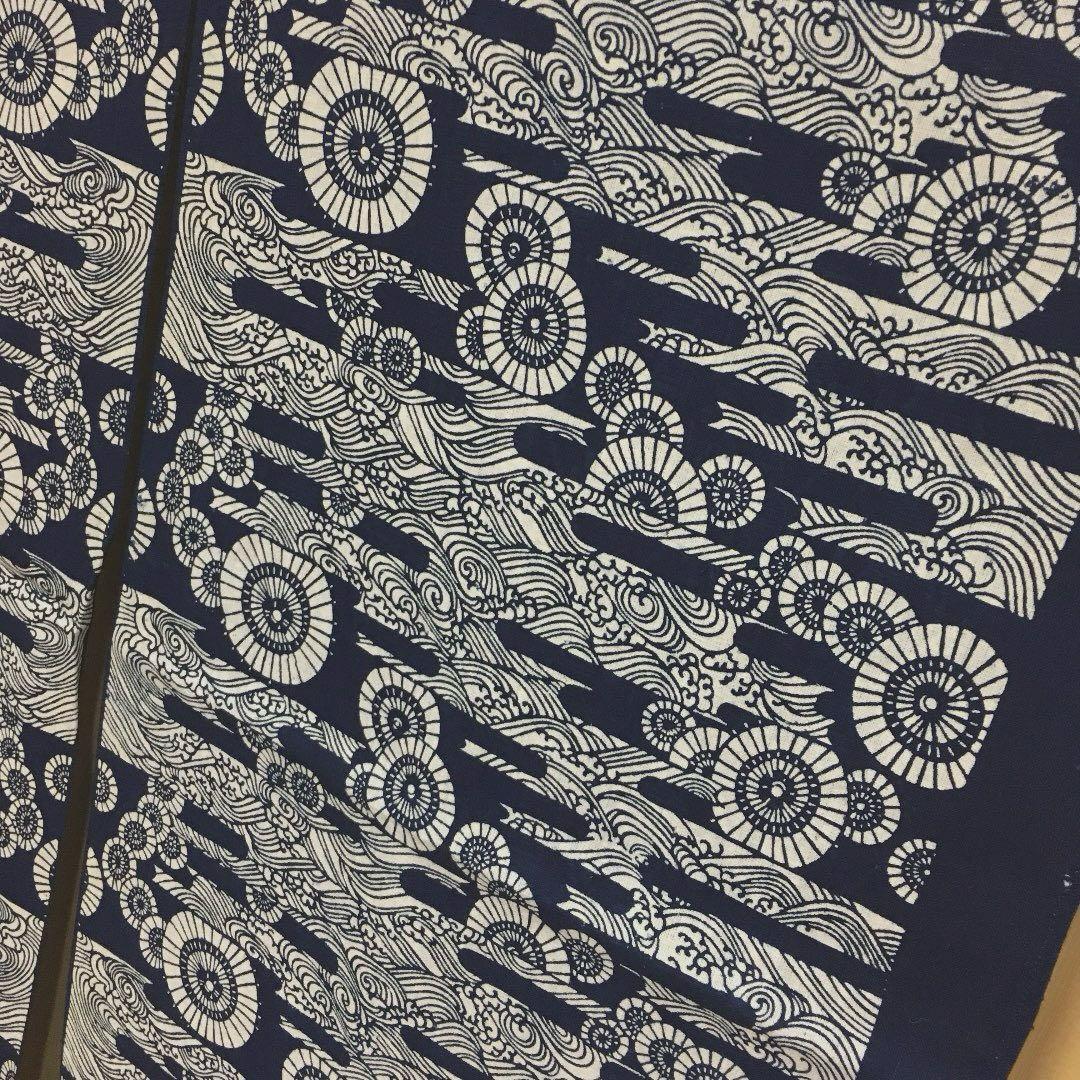 藍染 暖簾❣️本当に良い物をお探しの方❣️藍染工芸士『鈴木松男』作❣️長板藍染①-1