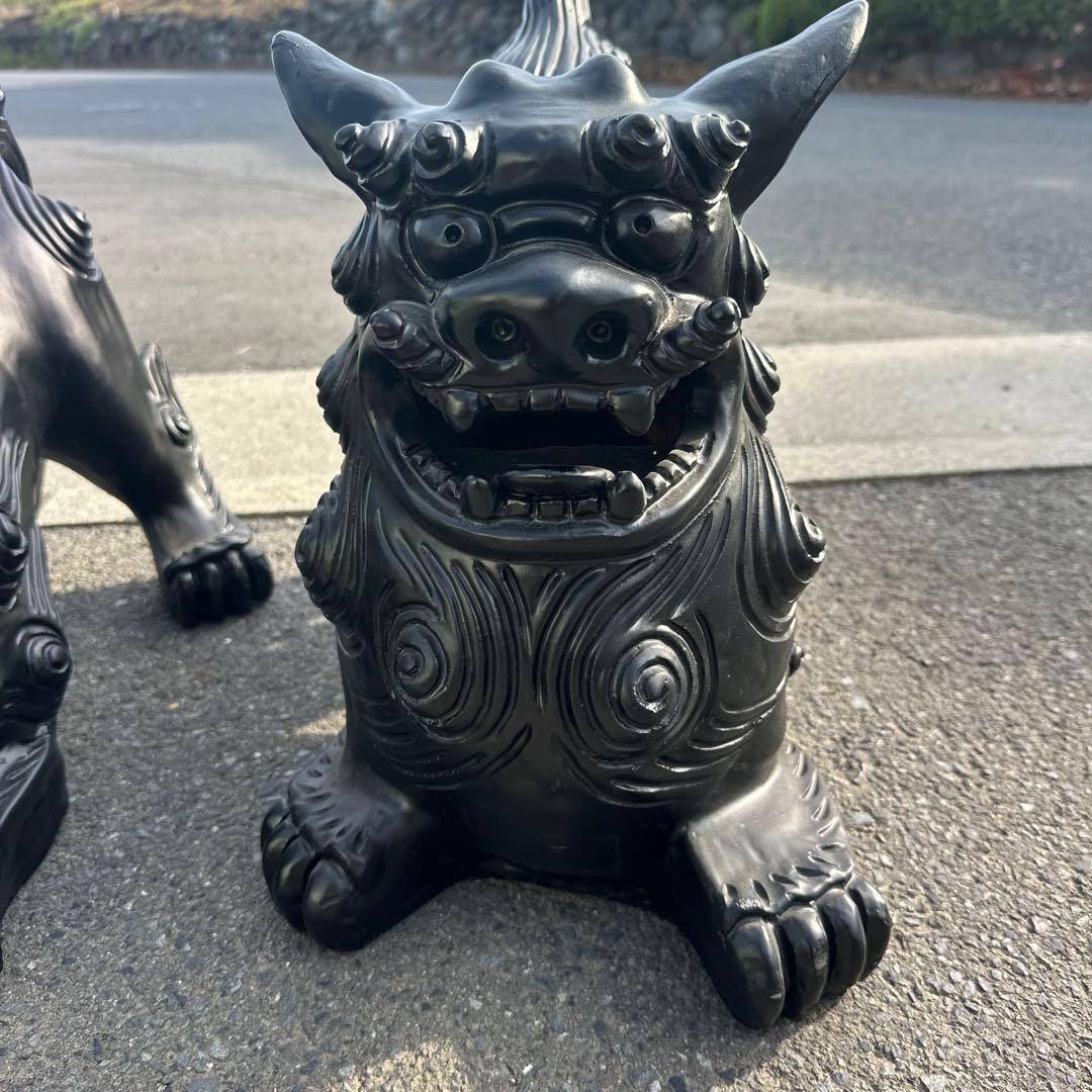 シーサ　シーサー　特大　陶器　大型　沖縄　魔除け　狛犬　置物　縁起物　石敢當