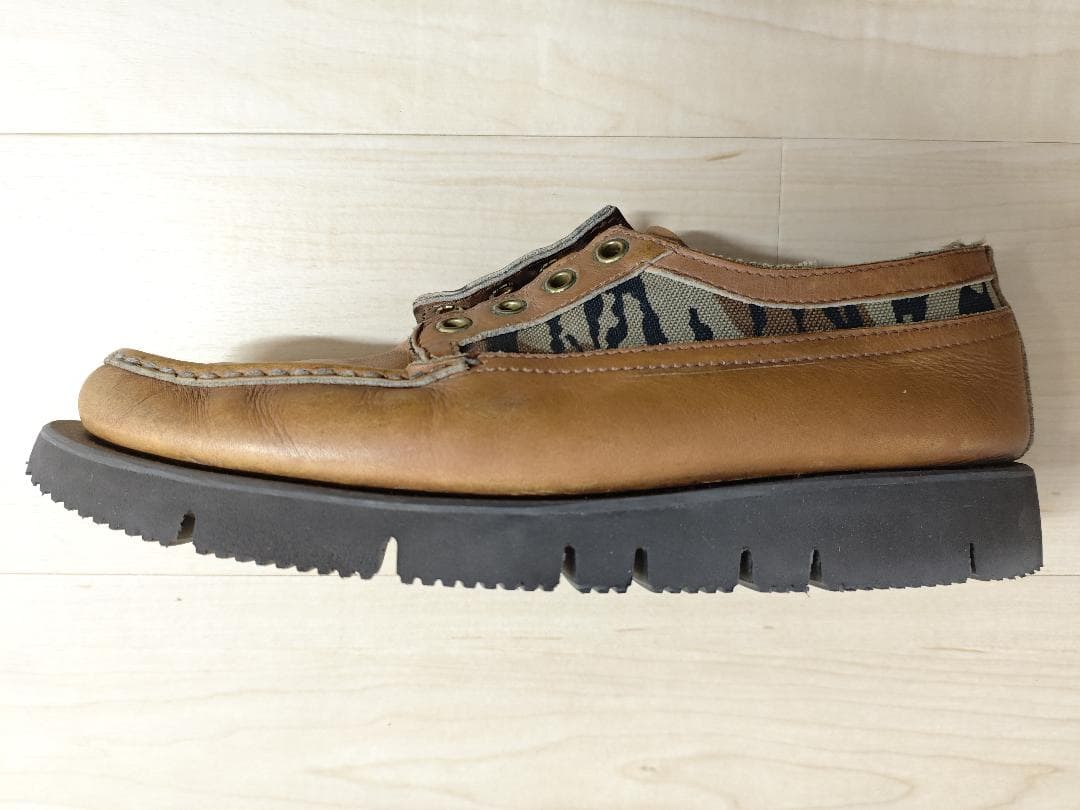 ラッセルモカシン ヒューロン 8 E 黄 カモ 箱付き リソール済