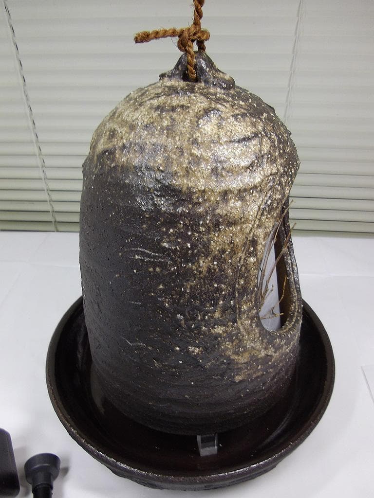 信楽焼 電動つくばい ゆらら 和風照明 噴水