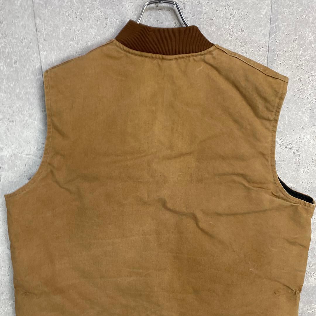 カーハート　ダックベスト　ブラウン　キルティング　ビックサイズ2XL程度
