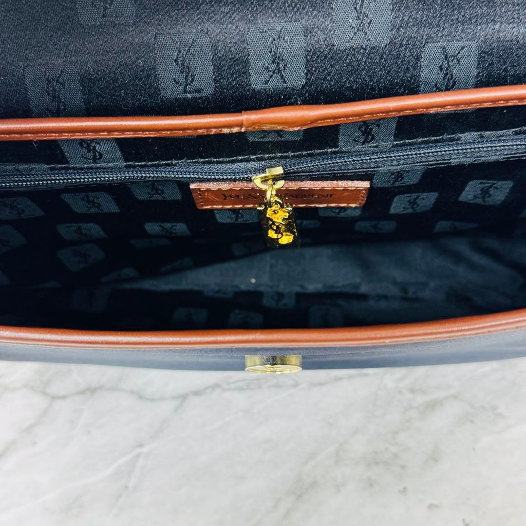 ✨YvesSaintLaurent✨イブサンローラン✨ネイビー✨ショルダーバッグ