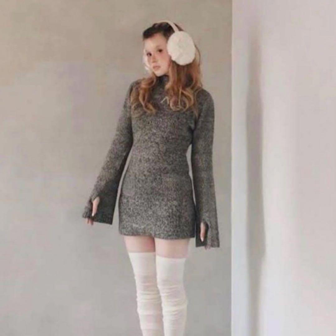 andmary ニットワンピ グレー