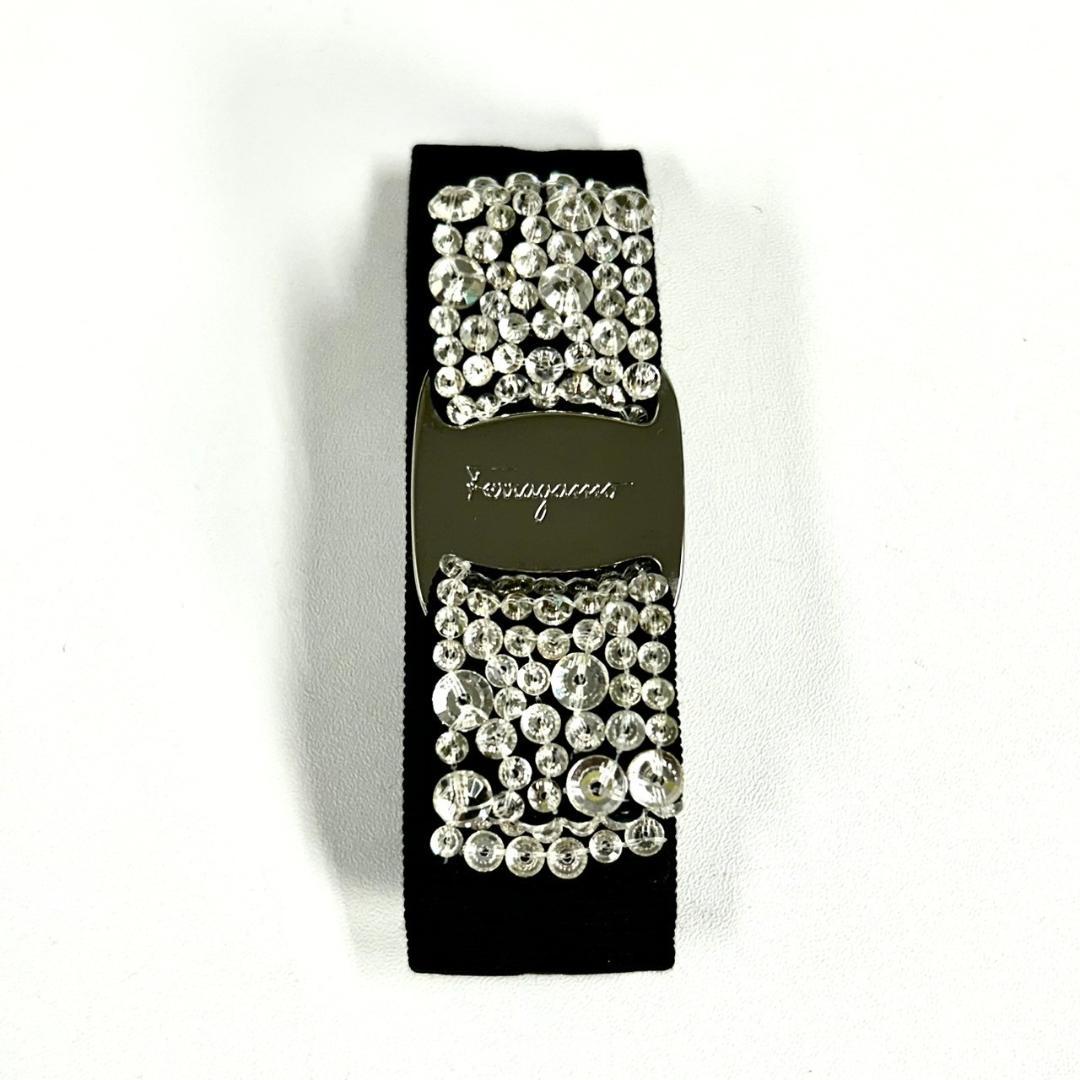 新品 Salvatore Ferragamo CRYSTAL バレッタ