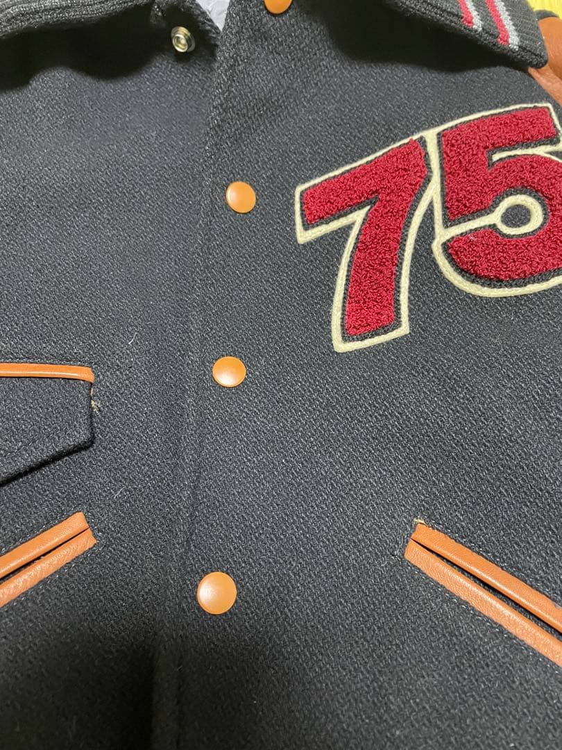 MEN'S BIGI スタジャン ネイビー/ブラウン ビンテージ80s〜90s