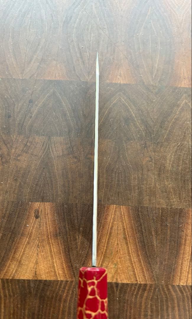 黒崎優　閃光　鋭　切付　ペティナイフ 150mm レッドターコイズ