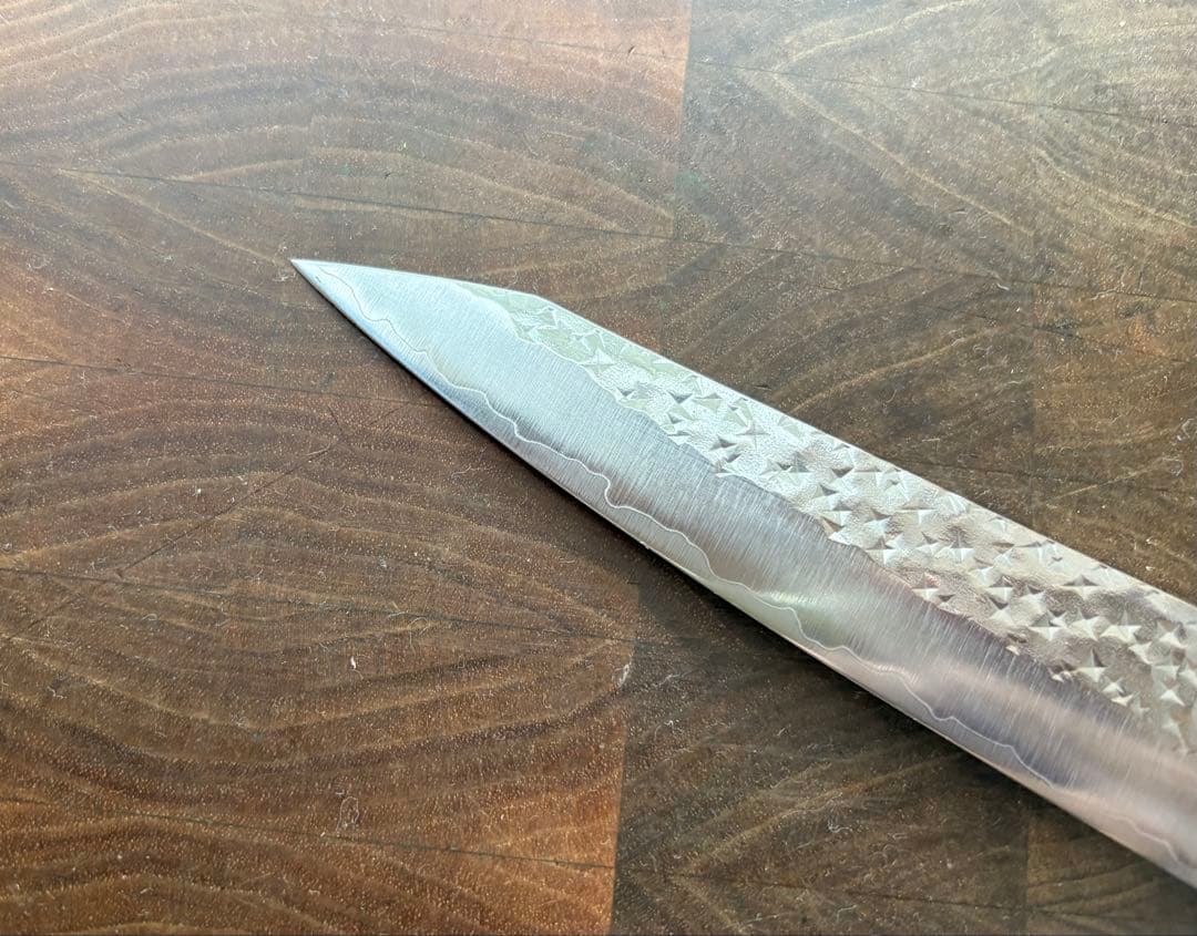 黒崎優　閃光　鋭　切付　ペティナイフ 150mm レッドターコイズ