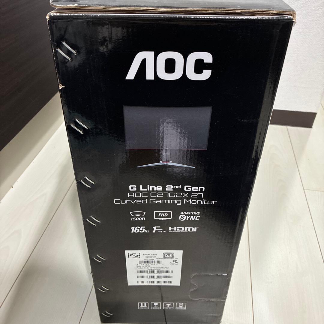 AOC C27G2X/11 27インチ ゲーミングモニター 湾曲 165hz