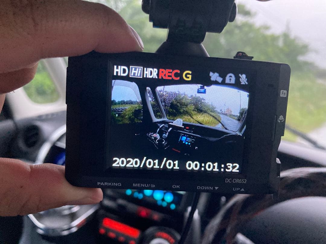 コムテック DC-DR652 前後2カメラ　ドライブレコーダー　DR210