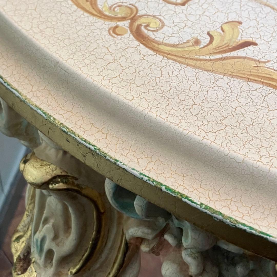 ロココ調　アンティーク　ローテーブル　ティーテーブル　猫足　洋風