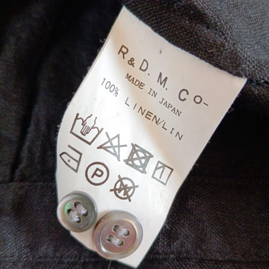R&D.M.Co- オールドマンズテーラー リネン ブラウス タック ブラック