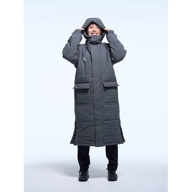 新品スボルメ発熱中綿ベンチコート灰