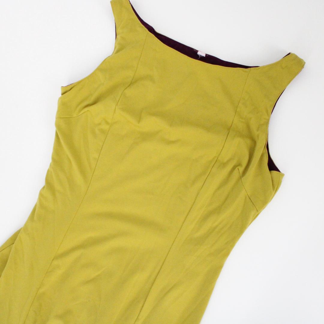 【美品 フラメンコ衣装】山吹色×パープル ドレス 大きく広がる裾 ワンピース