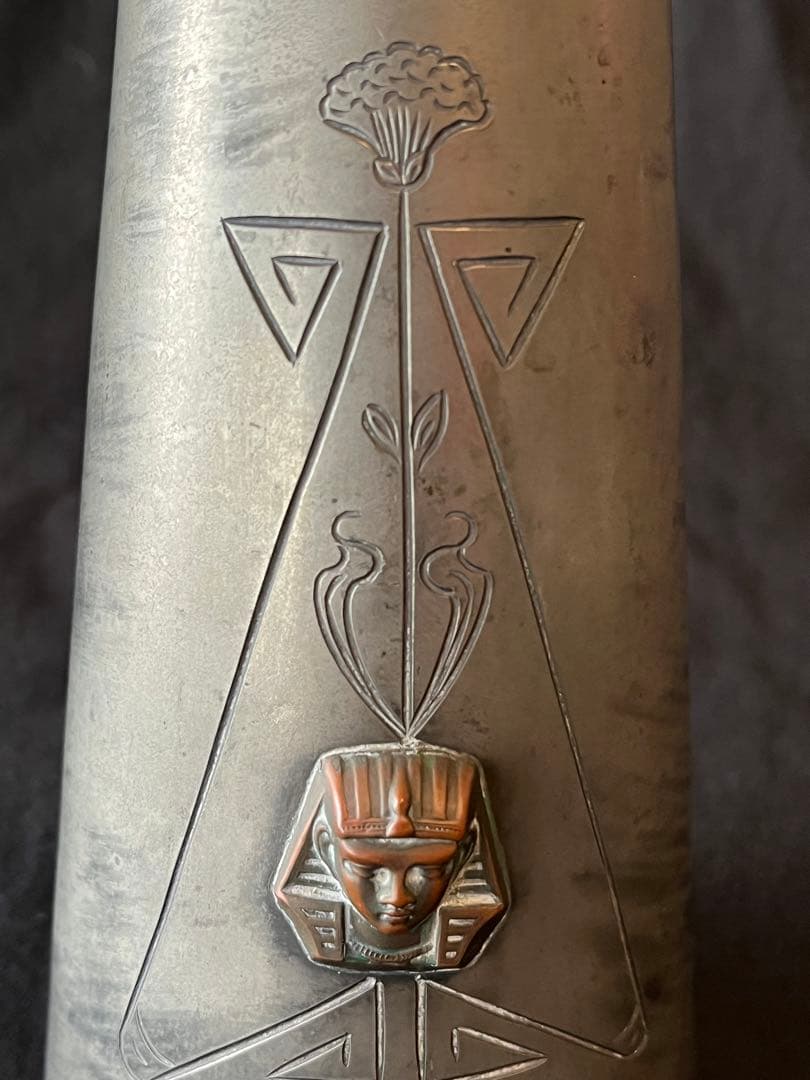 激レア！アールデコ期エジプトブームの真鍮製花瓶 まさに時代の証人