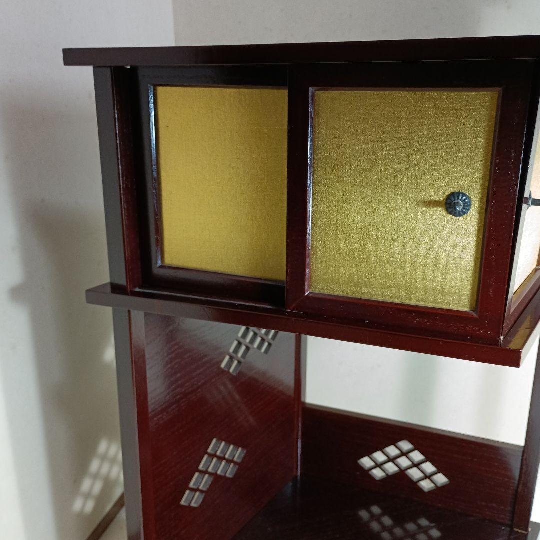 茶道具　徒然棚　裏千家淡々斎好写し　平安光入造　組立式　共箱