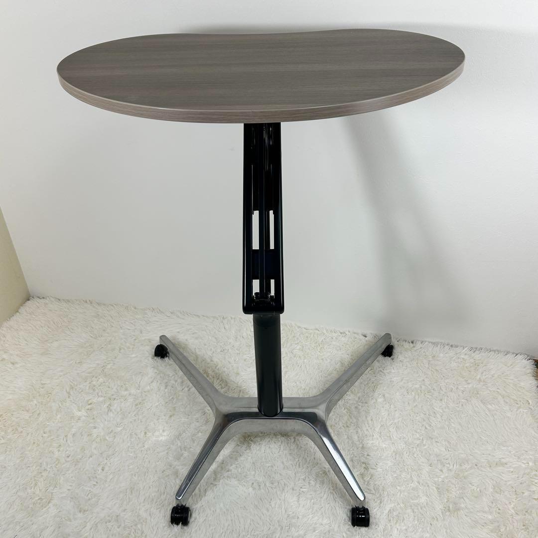 【極美品】オカムラ　昇降テーブル　手動昇降デスク　ライズフィットⅢ　そら豆形