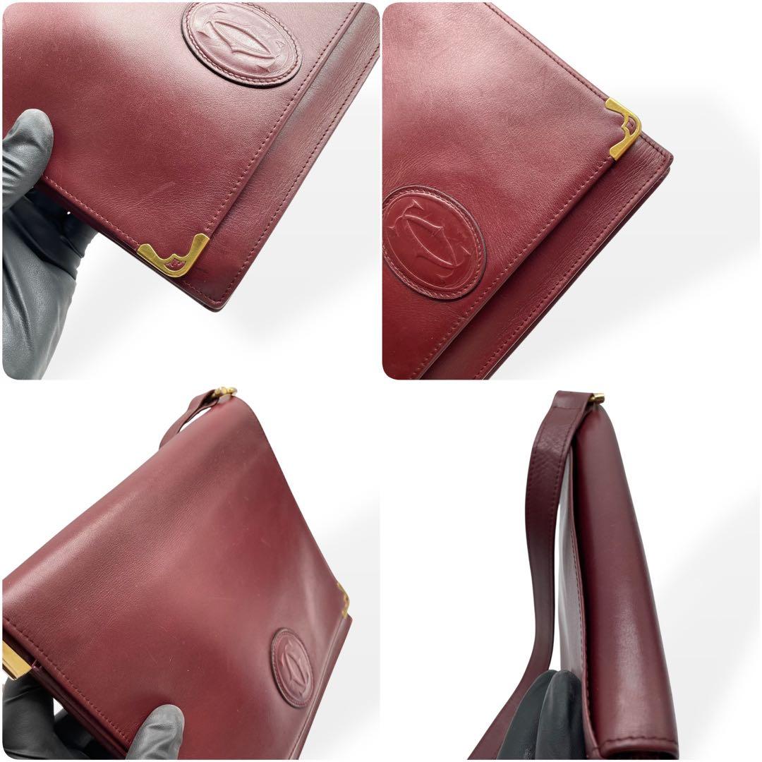 美品　Cartier カルティエ マストライン ショルダーバッグ　ボルドー