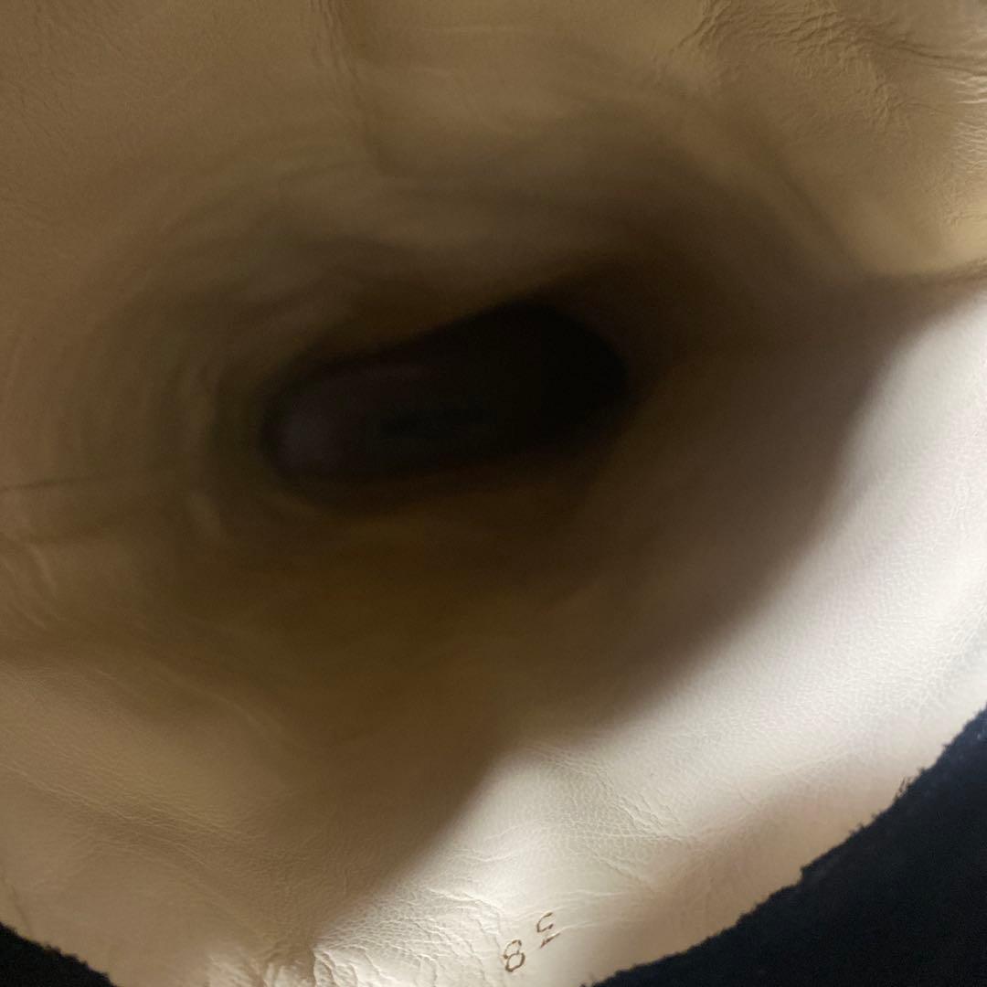 JIMMY CHOO ロングブーツ アーモンドトゥ スエード レザー 38 黒