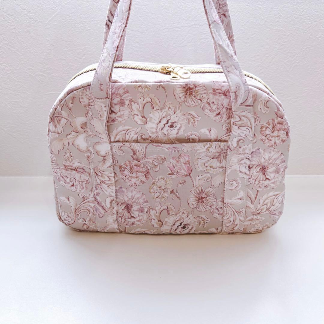 のりページ☆リバティアレキサンダーマーブルグレーブルームバッグ