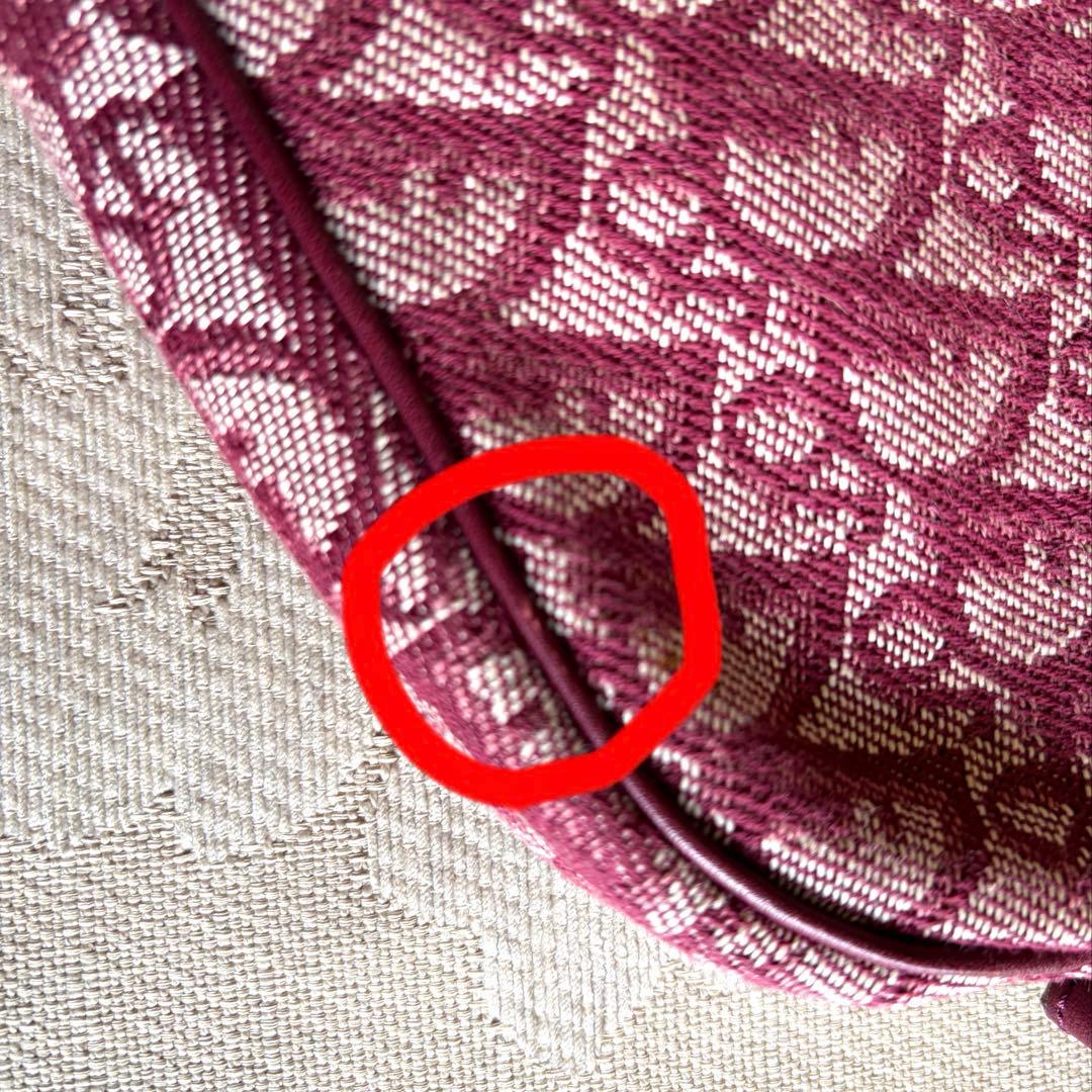 ディオール トロッター サドルバッグ ボルドー 美品