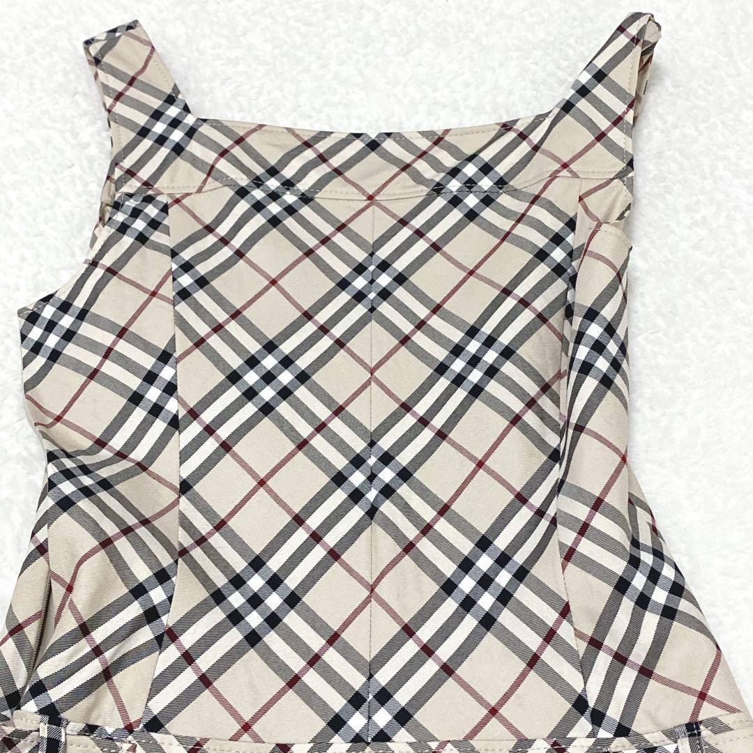 希少バーバリーブルーレーベル　ワンピース　ノバチェック ベージュ　36