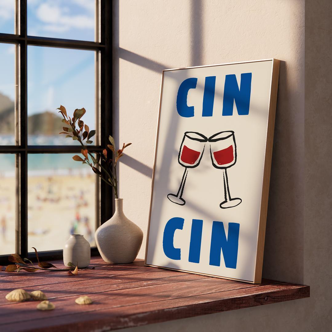 **専用**A2 インテリアポスター ワイングラス F078 白フレーム