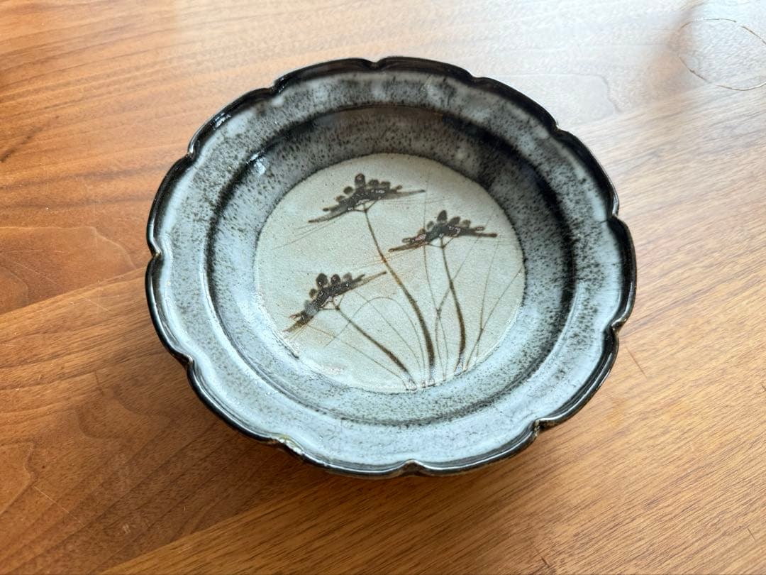 【唐津焼　中里重利】三玄窯　絵唐津　中鉢　共箱